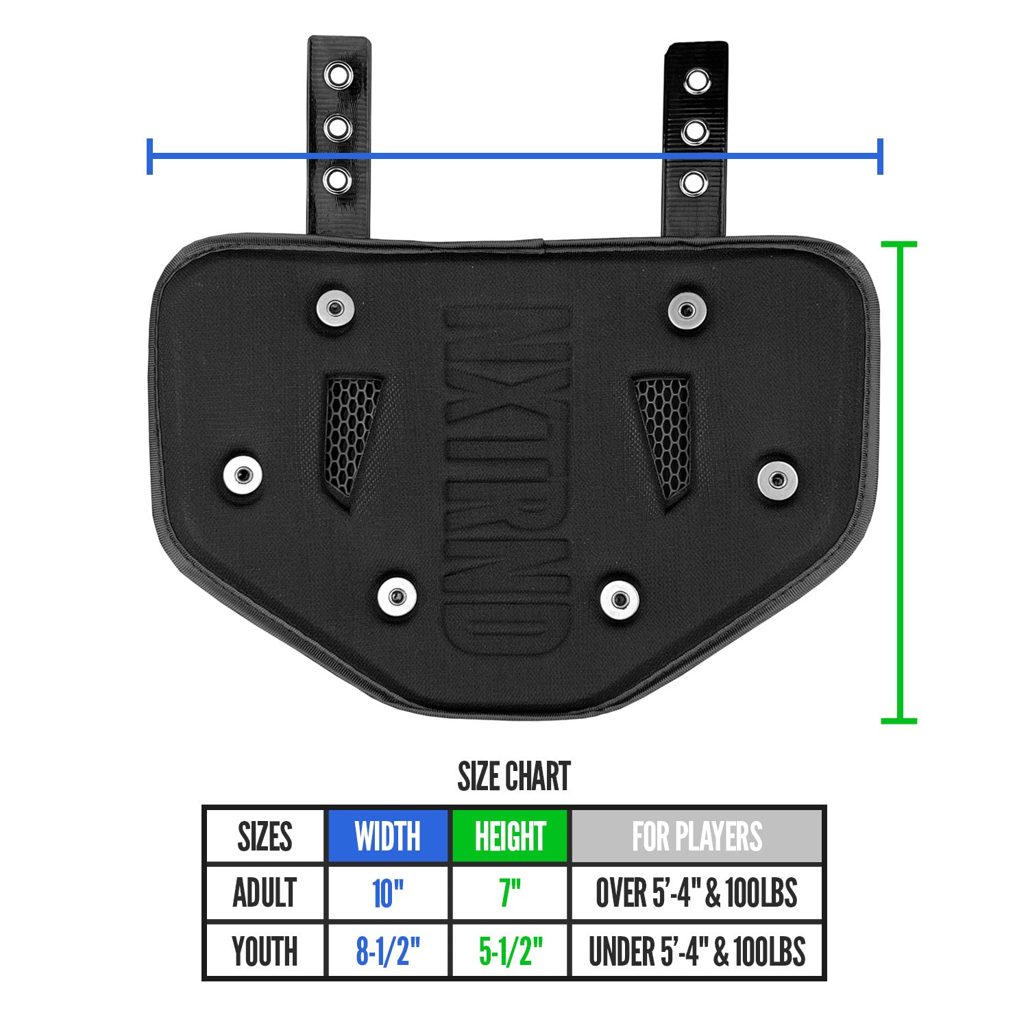 B-PLATE® Football Back Plate Silver - Image 3