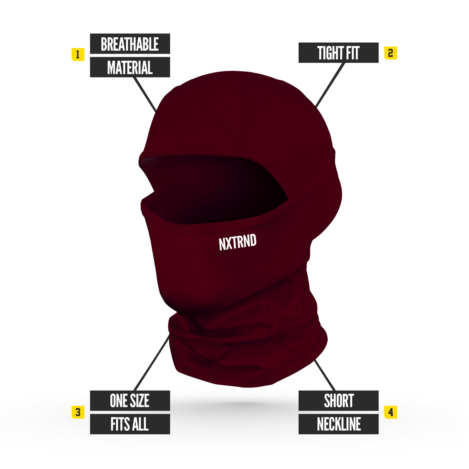 Ski Mask Maroon - Image 2