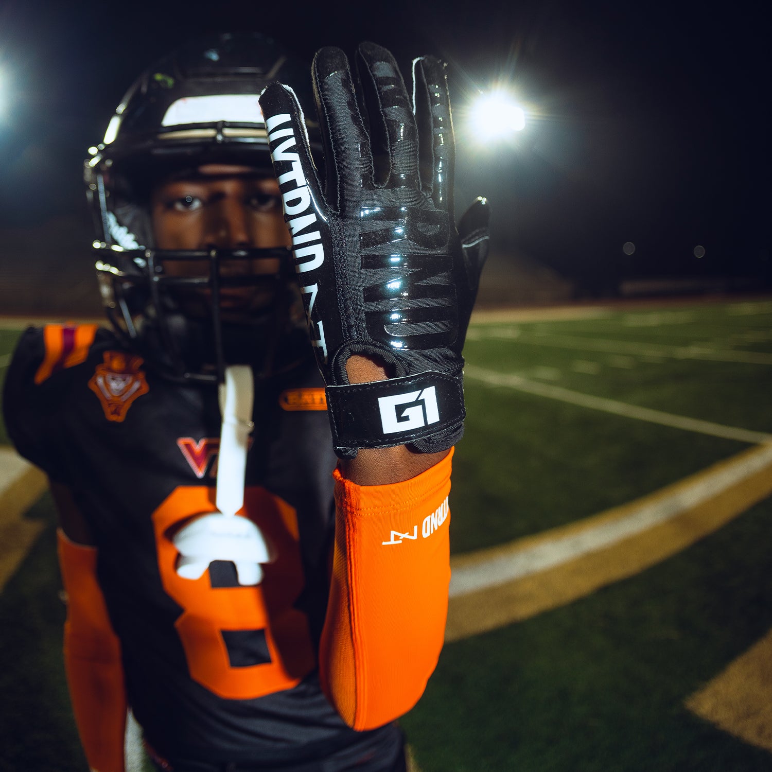 G1® Youth Football Gloves Black - Image 2