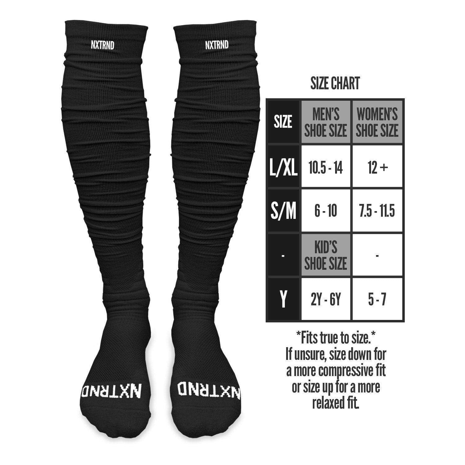XTD® Scrunch Football Socks Black - Image 3