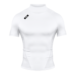   Core Turtleneck Compression Short Sleeve White