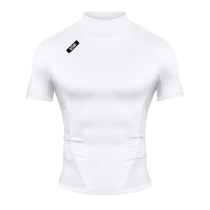   Core Turtleneck Compression Short Sleeve White