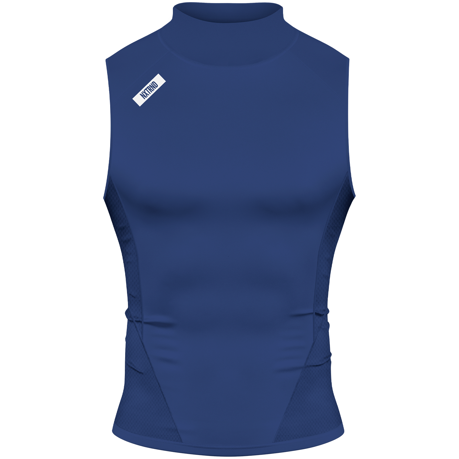 Core Turtleneck Compression Sleeveless Navy Blue