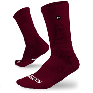   Crew Socks Maroon (3-Pairs)