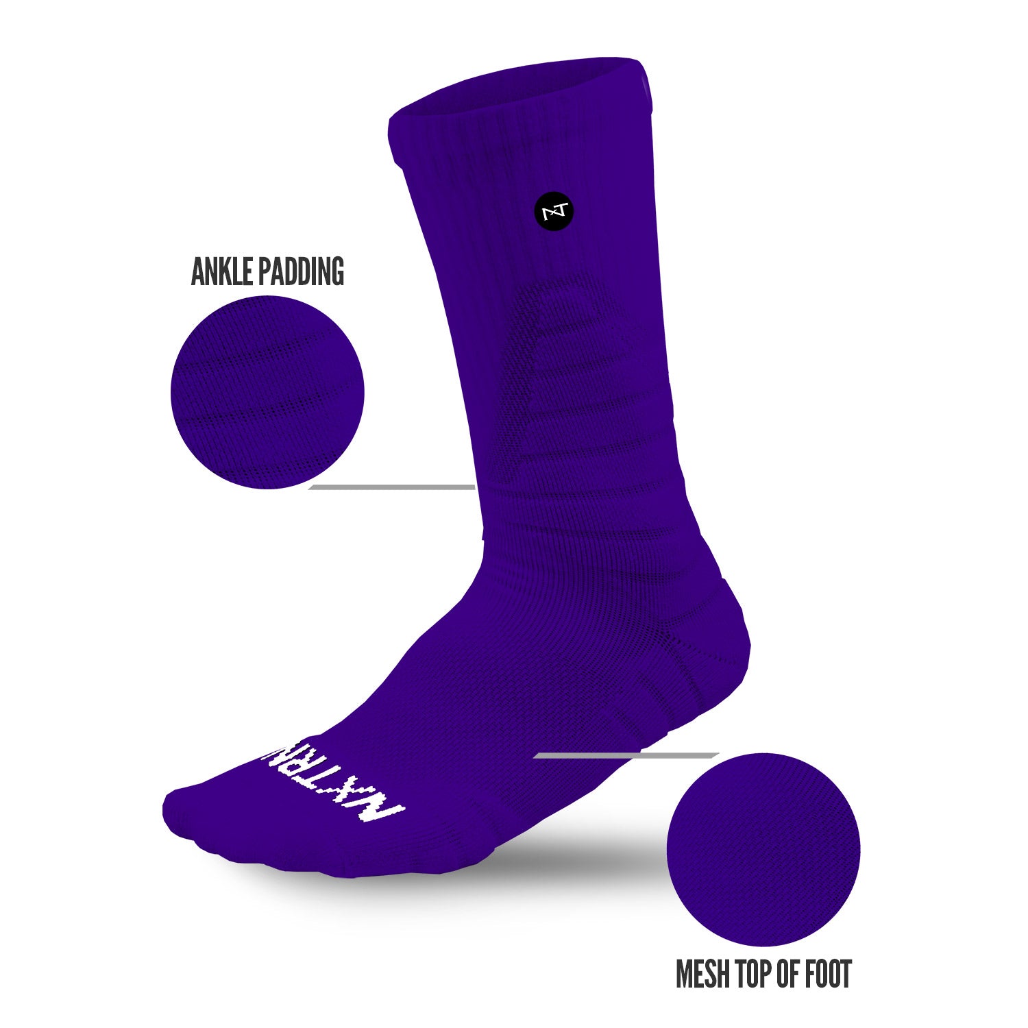 Crew Socks Purple (3-Pairs) - Image 3