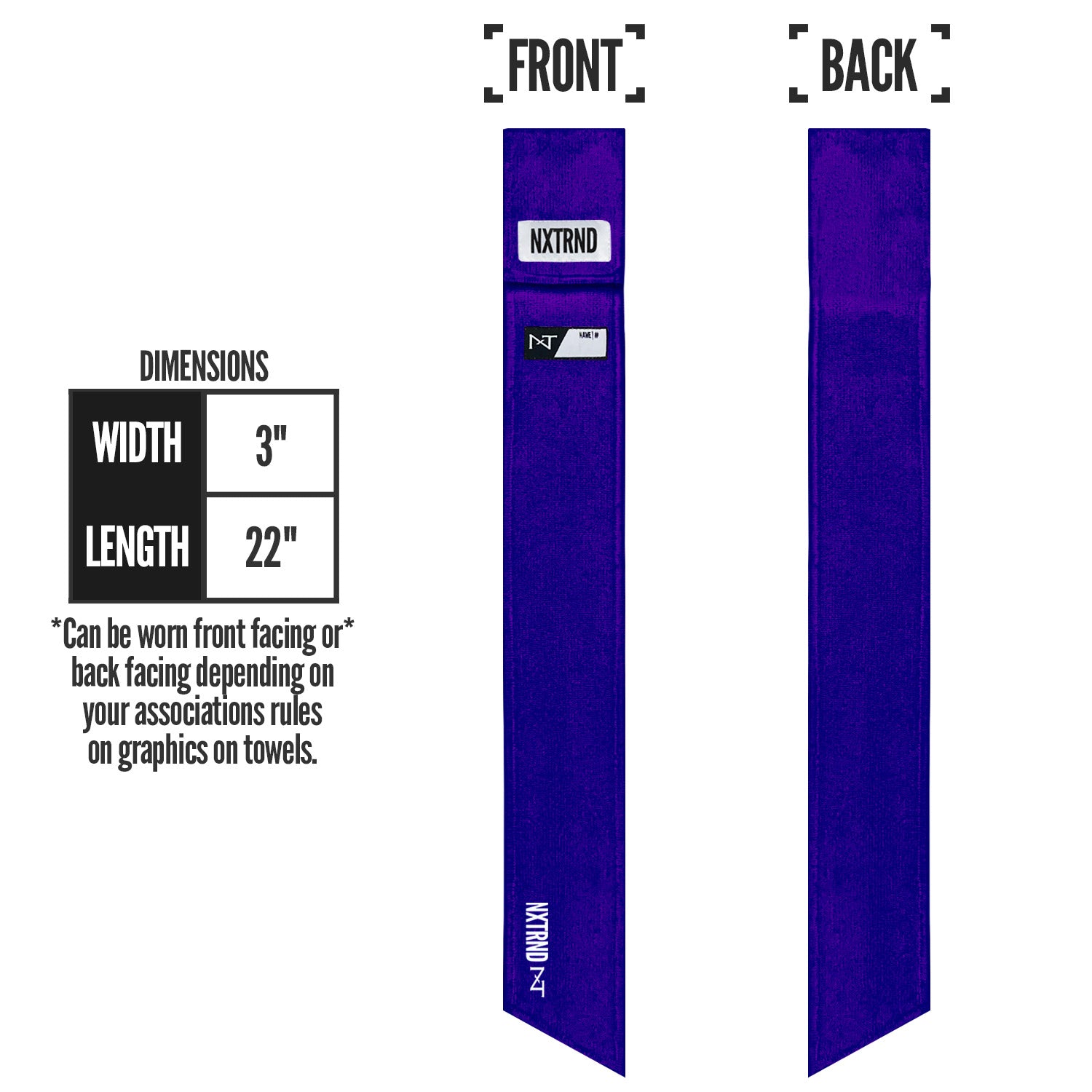 Streamer Football Towel Purple - Image 2