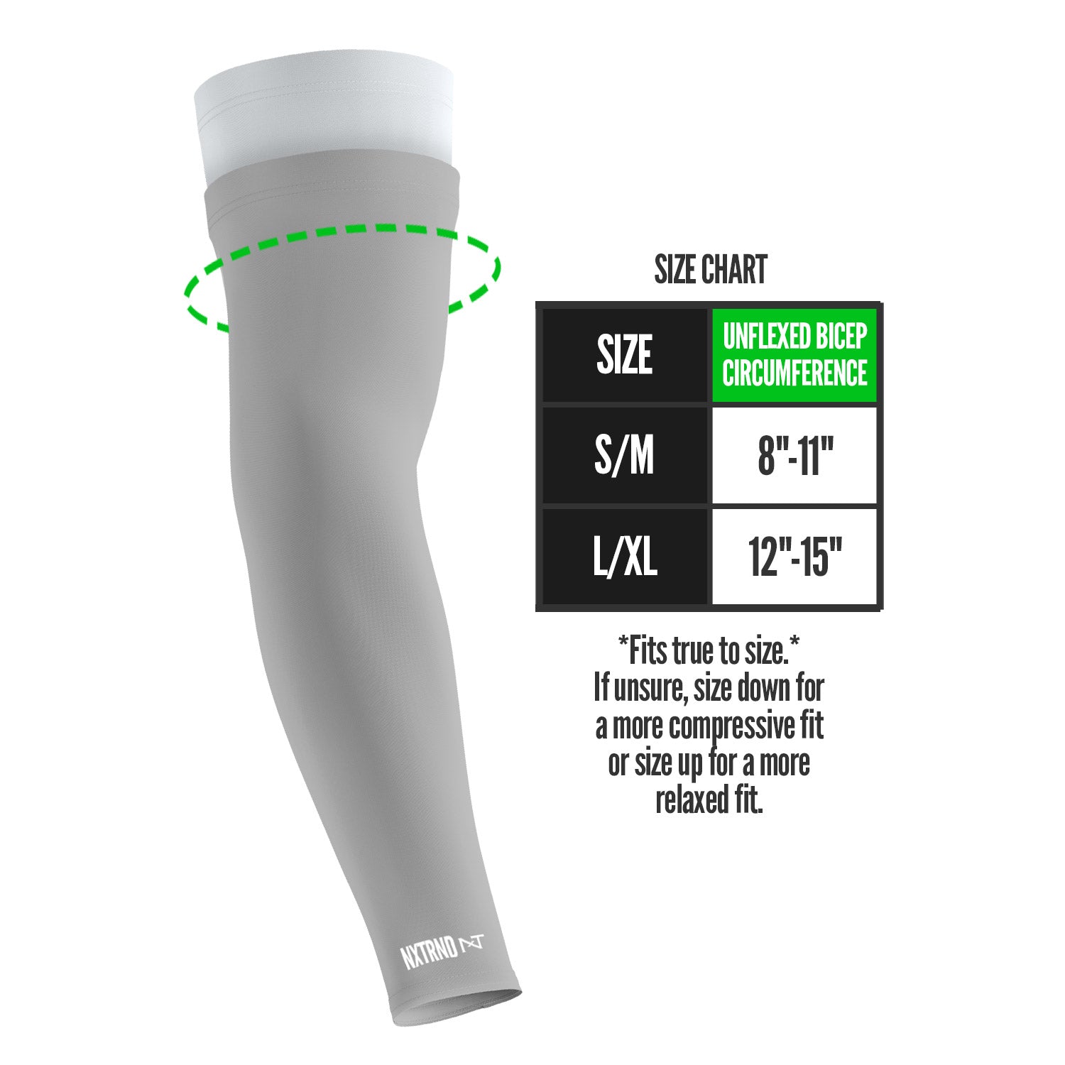 Double Arm Sleeves Grey (1 Pair) - Image 2