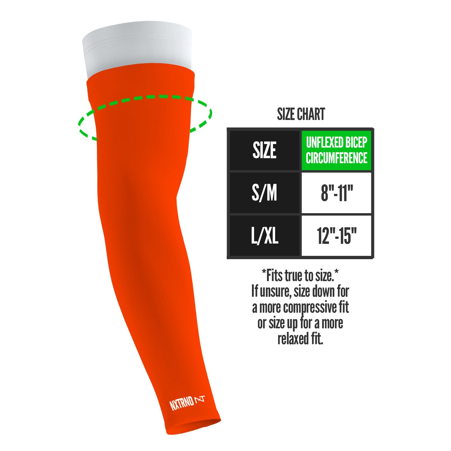 Double Arm Sleeves Orange (1 Pair) - Image 2
