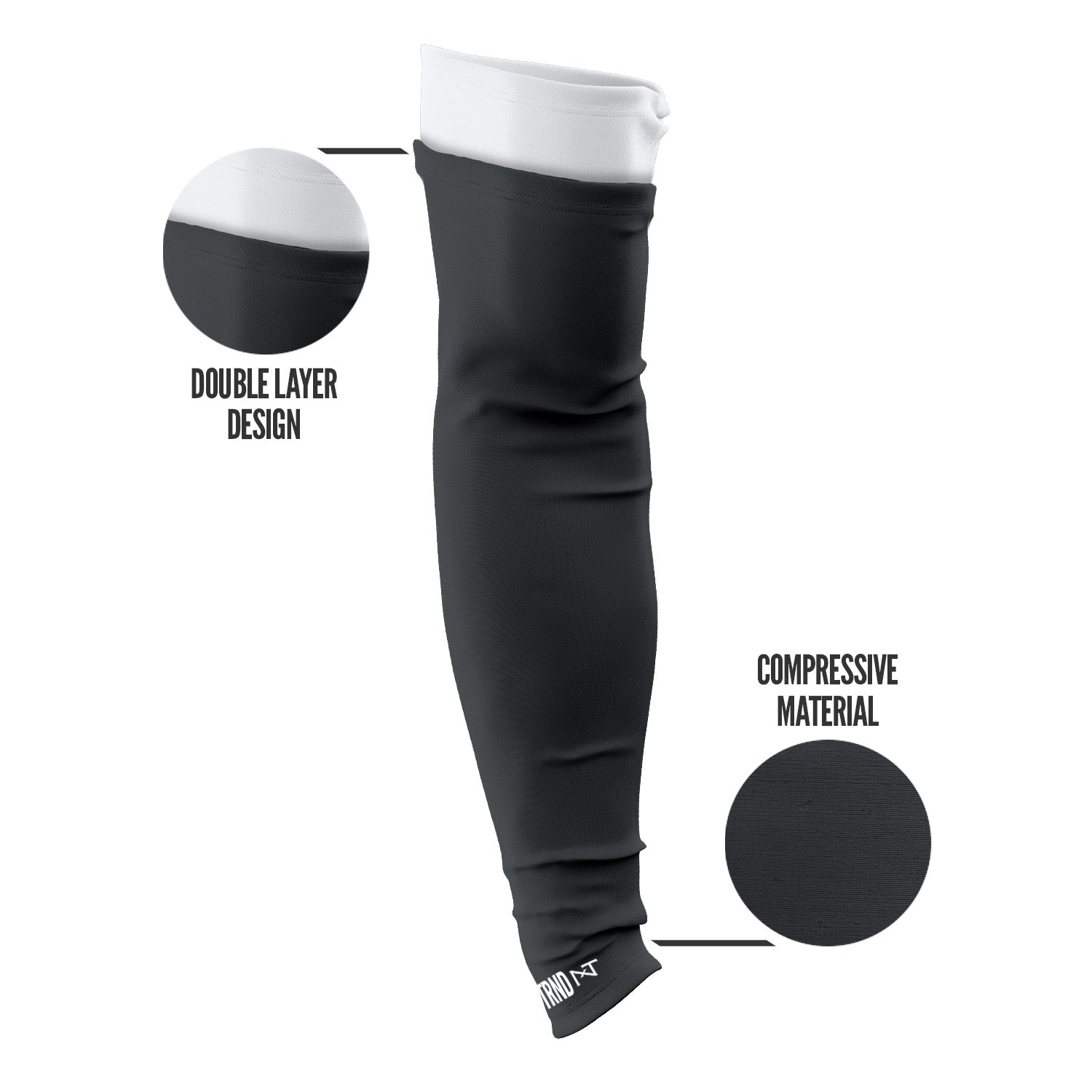 Double Arm Sleeves Black (1 Pair) - Image 4