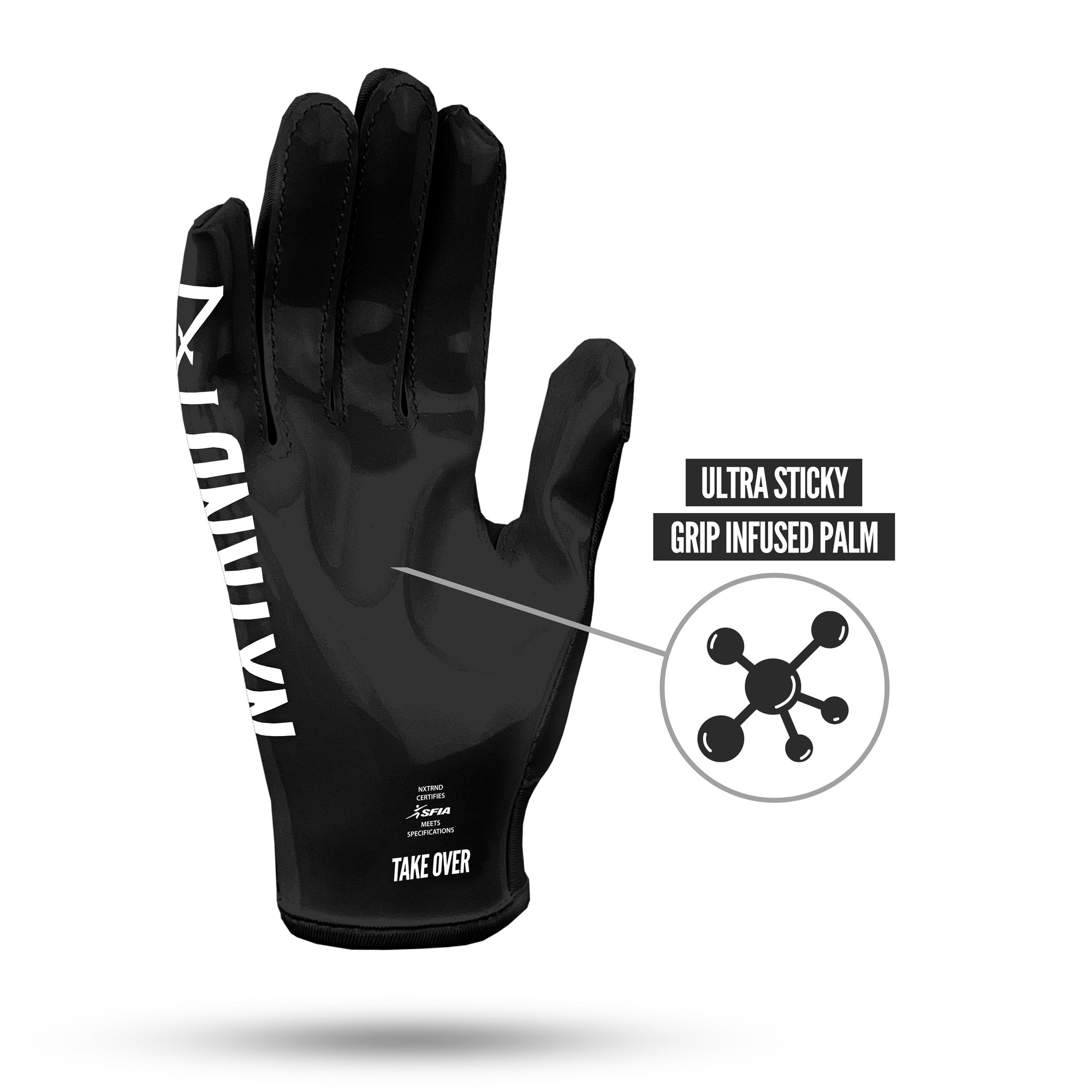G1® Youth Football Gloves Black - Image 6