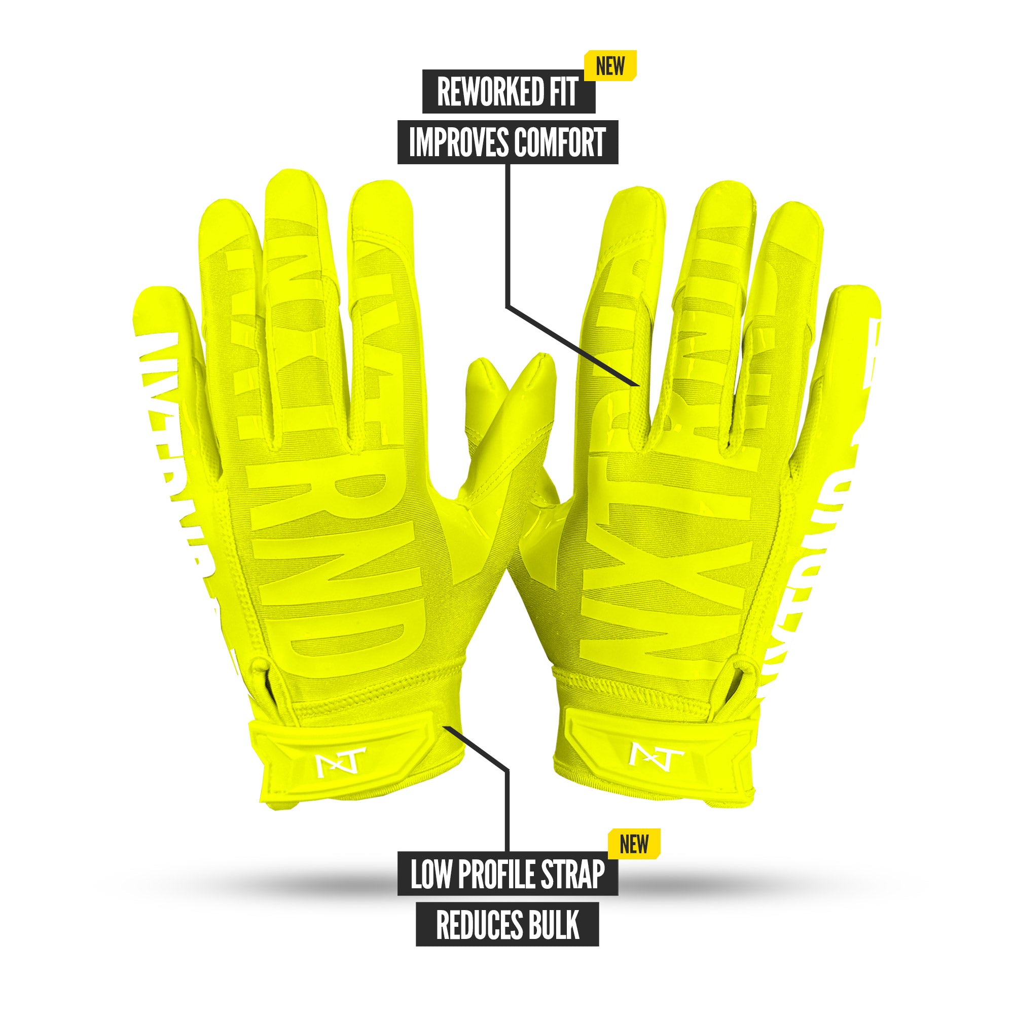 G1® Pro Football Gloves Neon Yellow - Image 4
