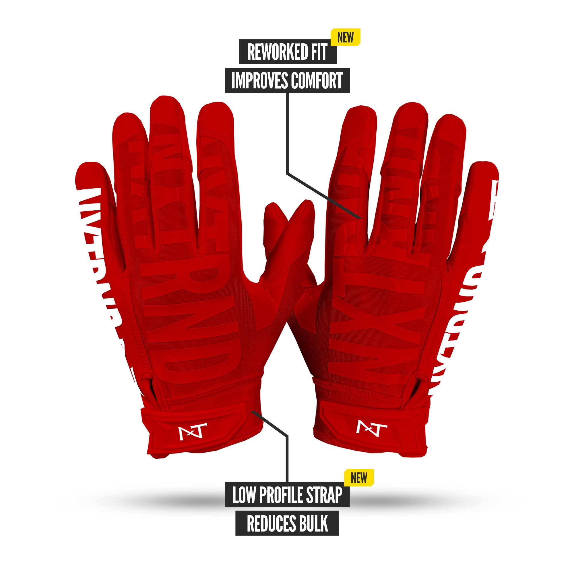 G1® Pro Football Gloves Red - Image 5