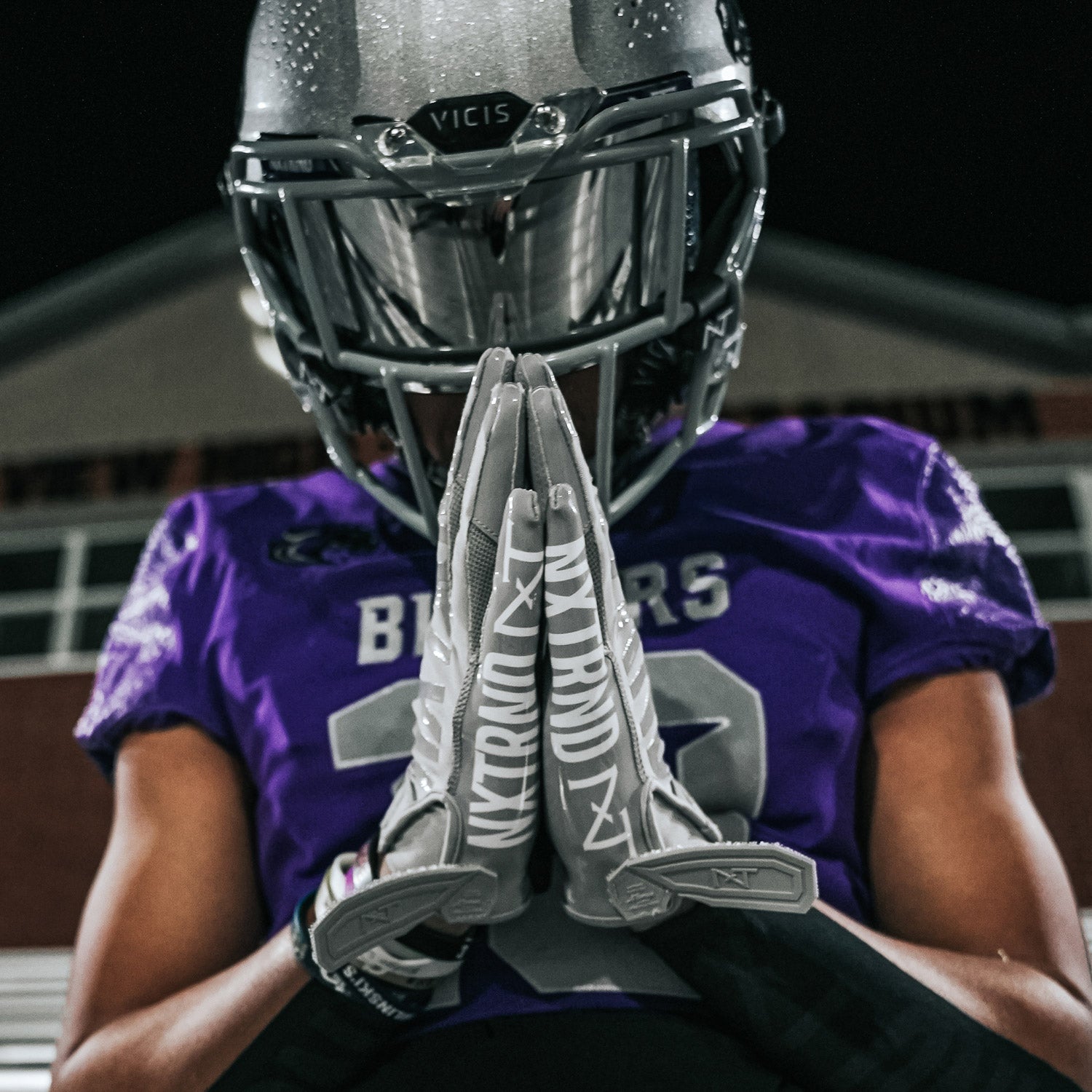 G1® Youth Football Gloves Grey - Image 2