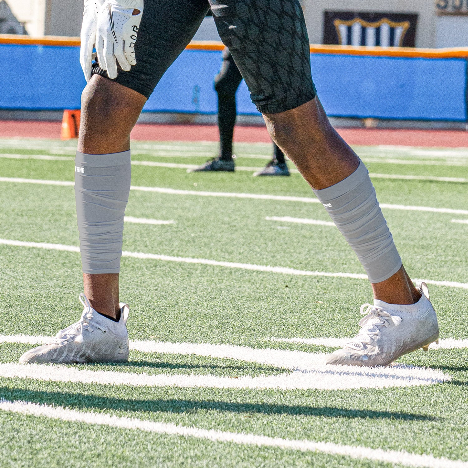 Scrunch Football Leg Sleeves Light Grey - Image 2