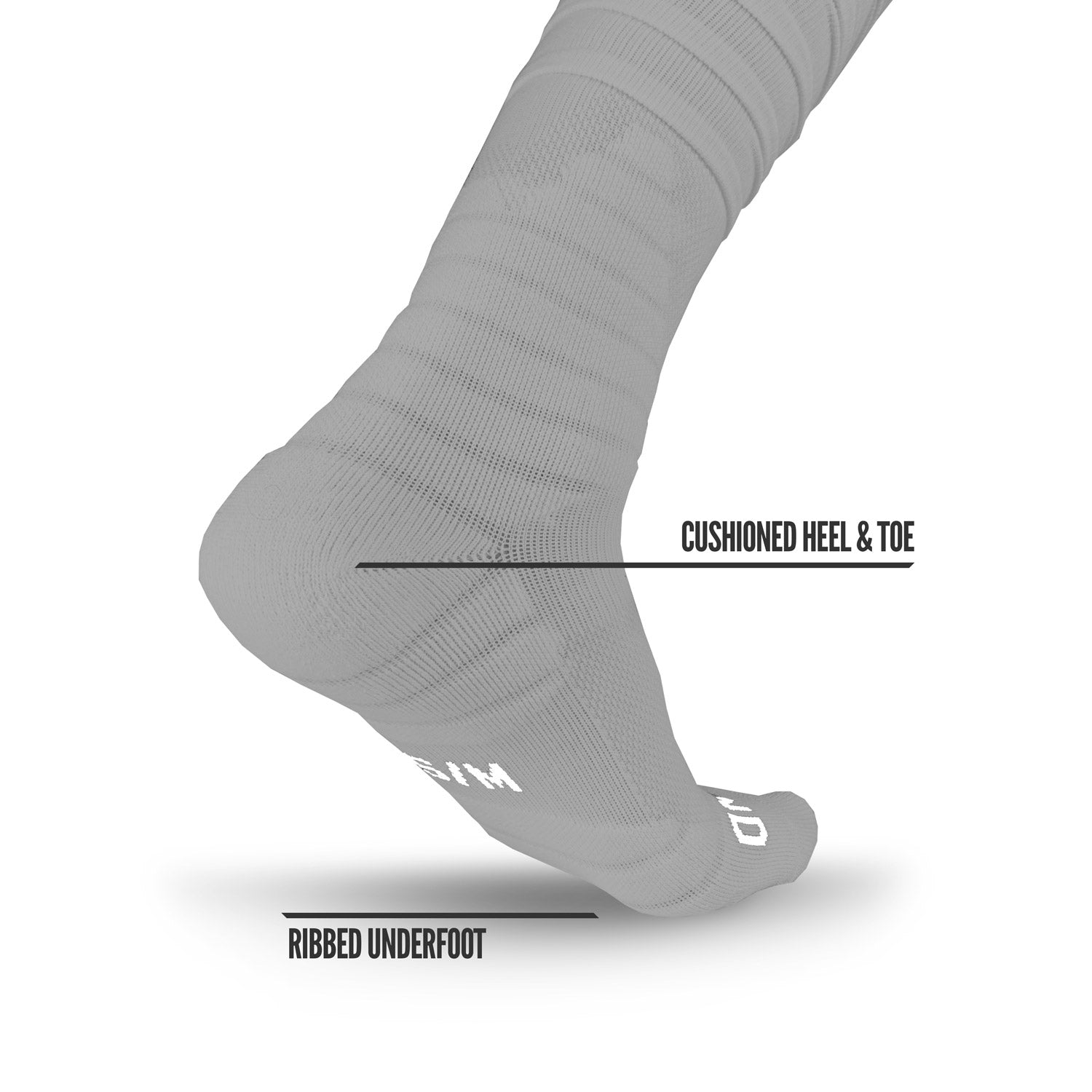XTD® Scrunch Football Socks Light Grey - Image 5