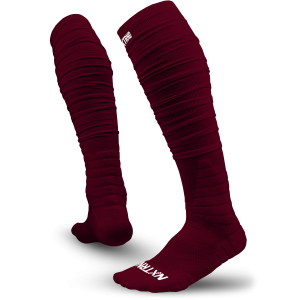   XTD® Scrunch Football Socks Maroon