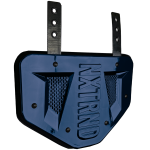   B-PLATE® Football Back Plate Chrome Navy Blue