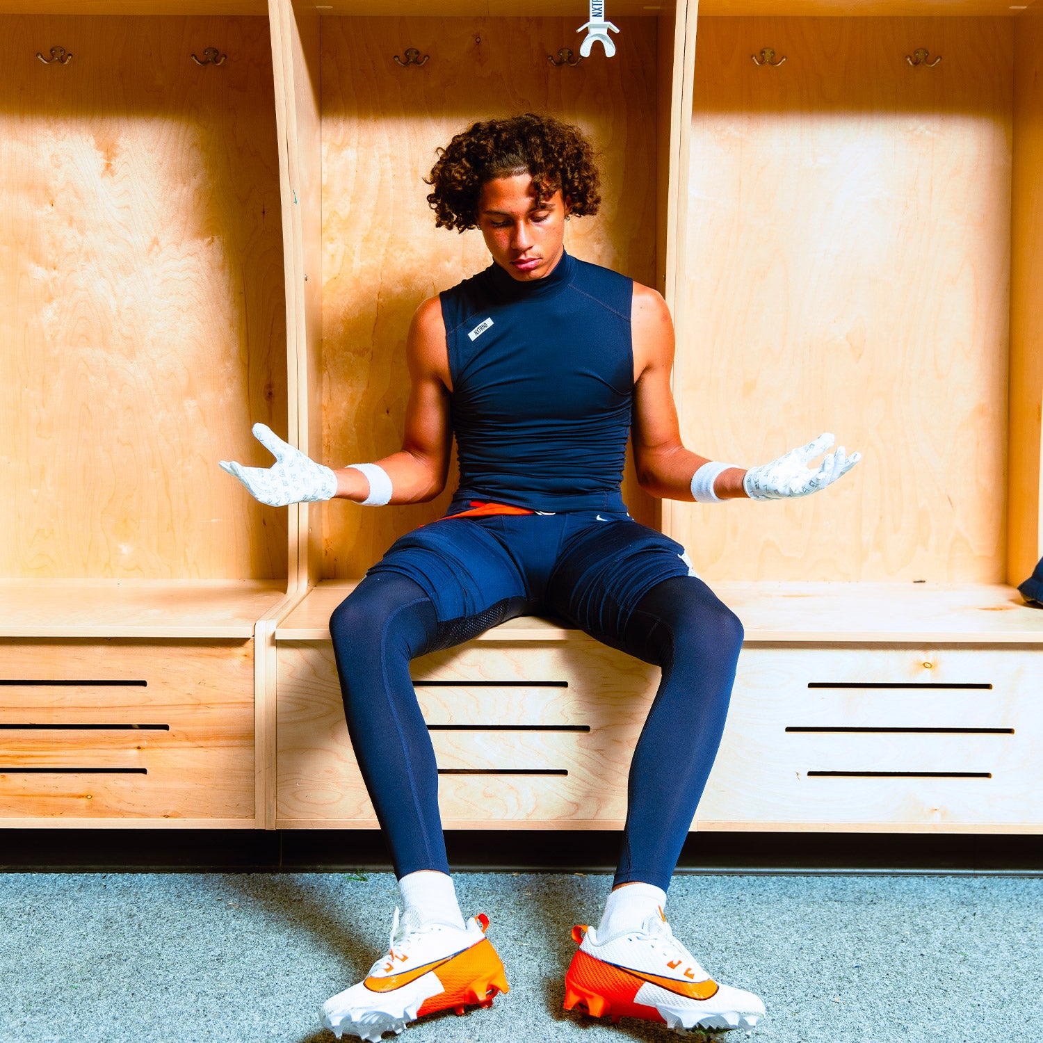 Core Turtleneck Compression Sleeveless Navy Blue - Image 6