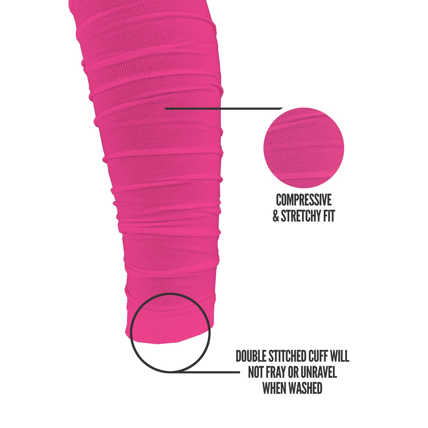 Scrunch Football Leg Sleeves Pink - Image 3
