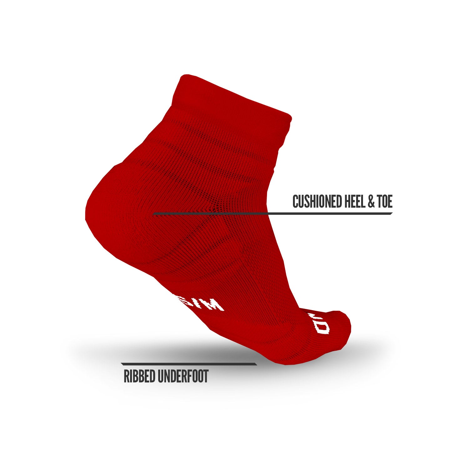 Quarter Socks Red (3-Pairs) - Image 5