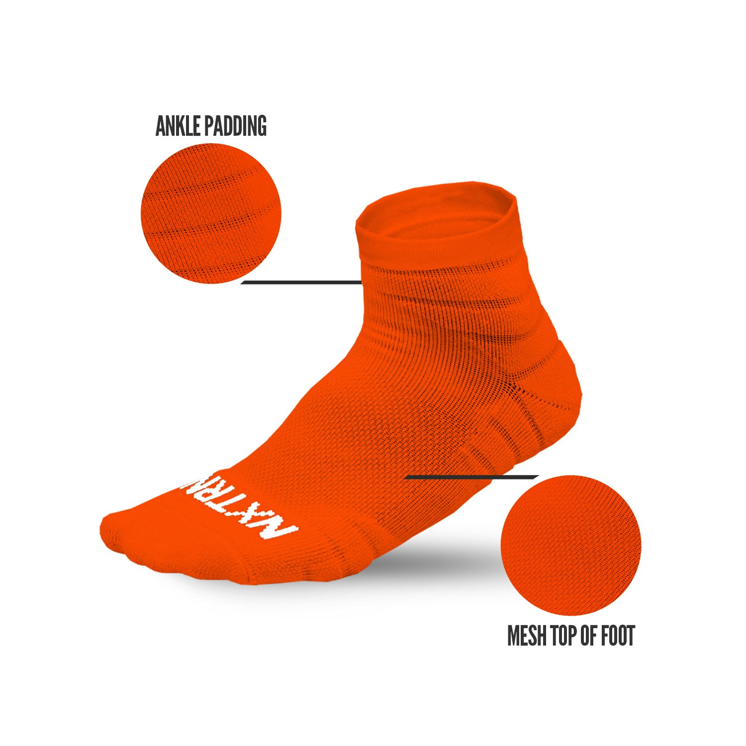 Quarter Socks Orange (3-Pairs) - Image 4