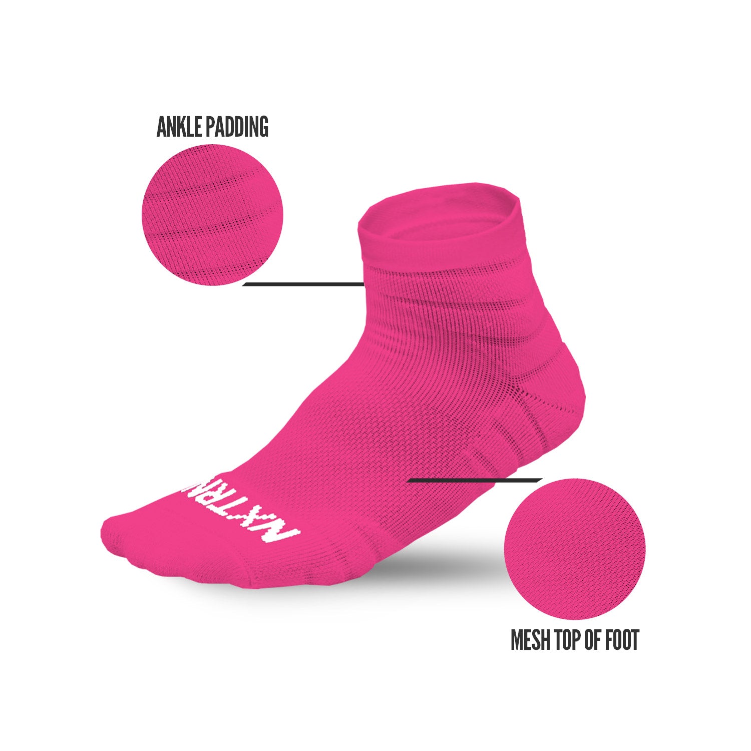 Quarter Socks Pink (3-Pairs) - Image 3