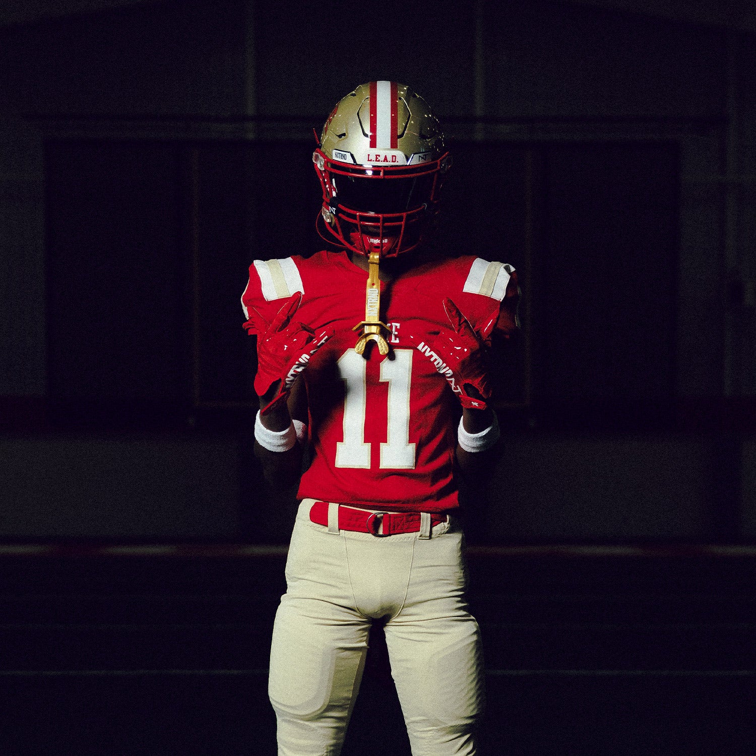 G1® Pro Football Gloves Red - Image 8