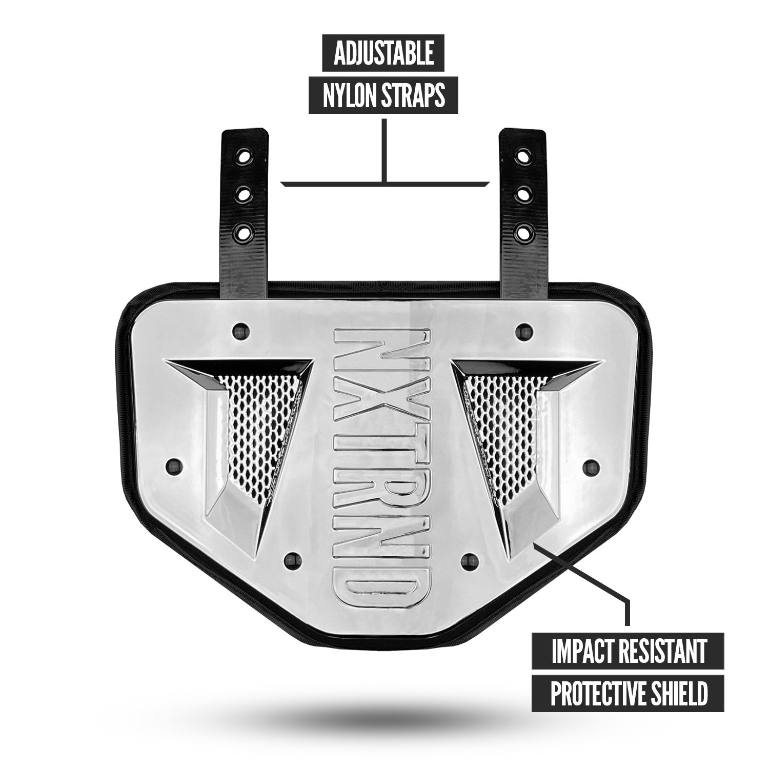 B-PLATE® Football Back Plate Silver - Image 4