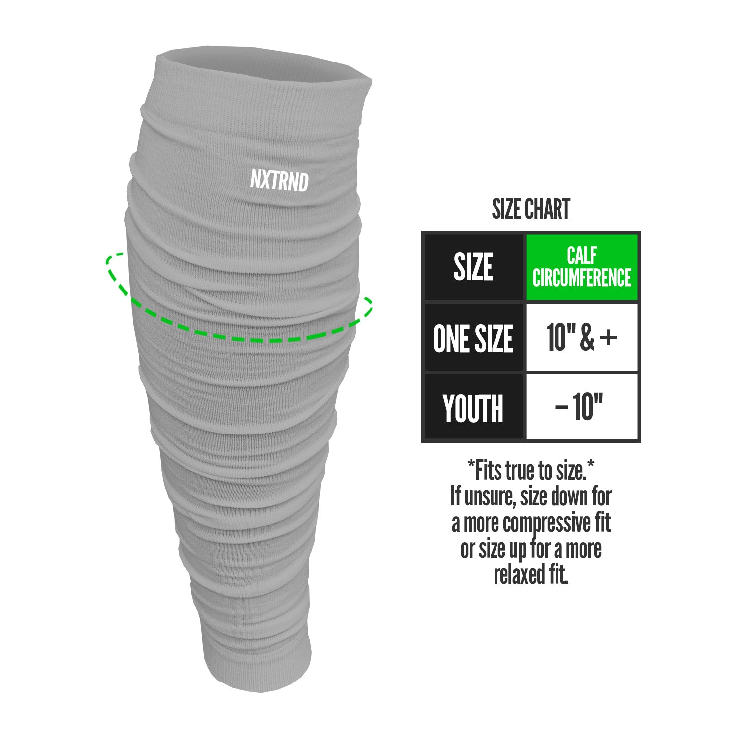 Scrunch Football Leg Sleeves Light Grey - Image 3