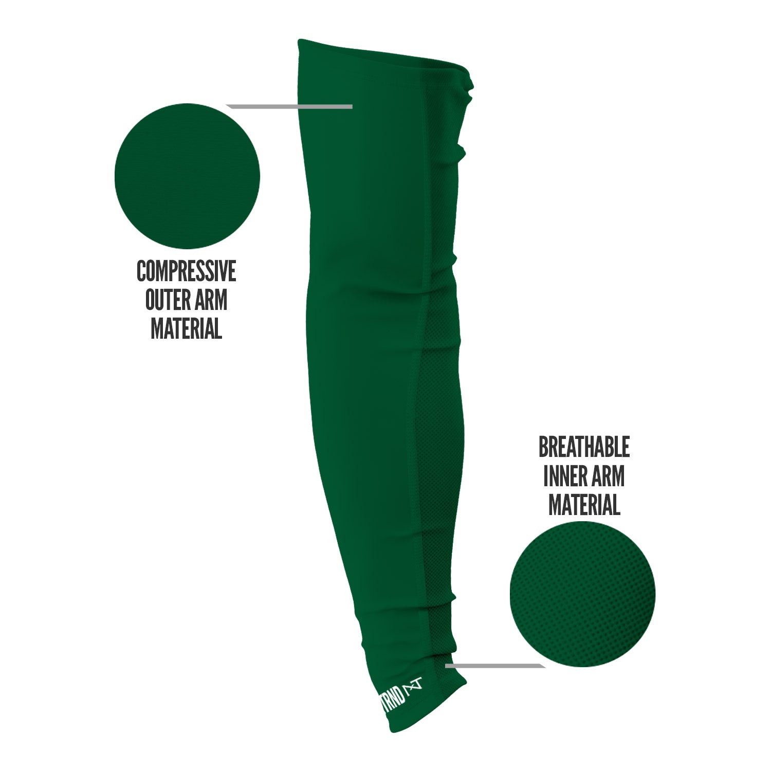 AirTek Arm Sleeves Dark Green (1 Pair) - Image 4