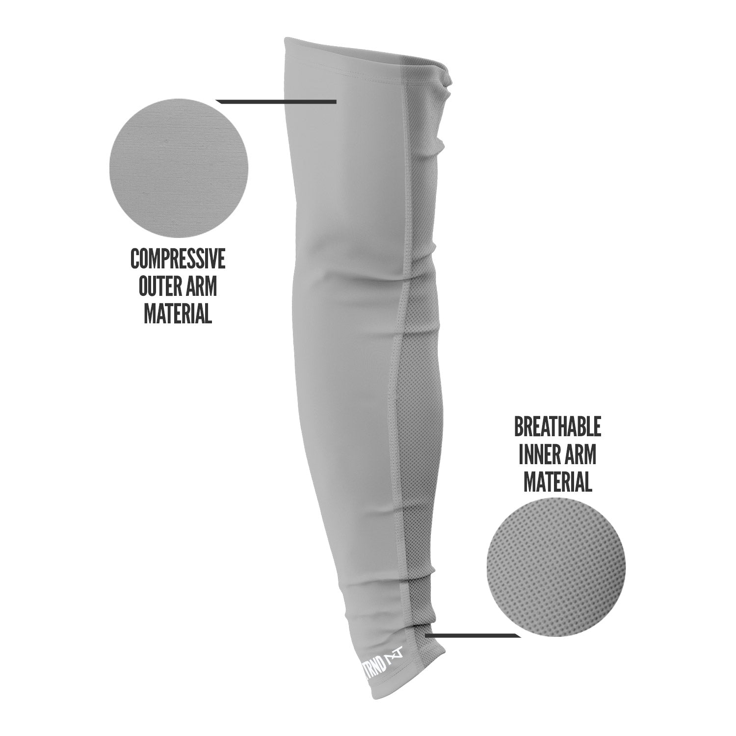 AirTek Arm Sleeves Grey (1 Pair) - Image 4