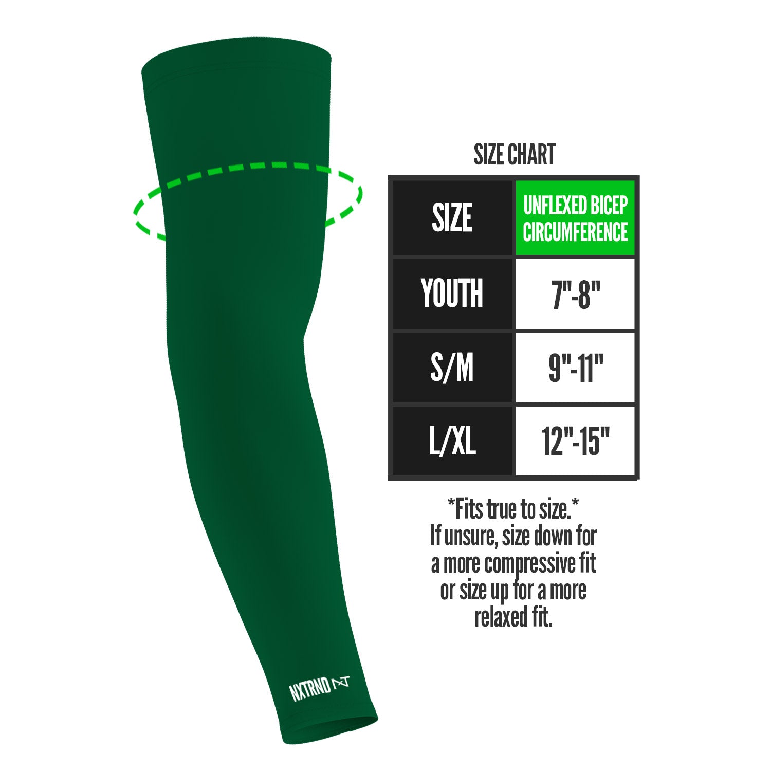AirTek Arm Sleeves Dark Green (1 Pair) - Image 3